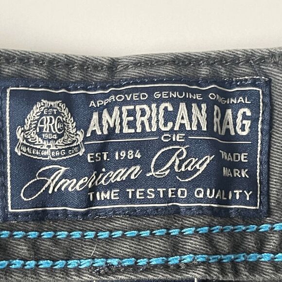 American Rag Men's Denim Cargo Shorts Gray Size 33 - Picture 2 of 14